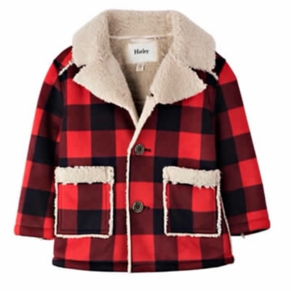 HATLEY Buffalo Plaid Sherpa Jacket